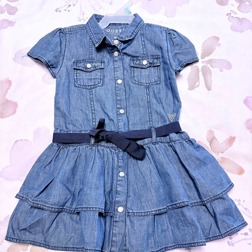 12-18T - GUESS Denim Dress with Belt